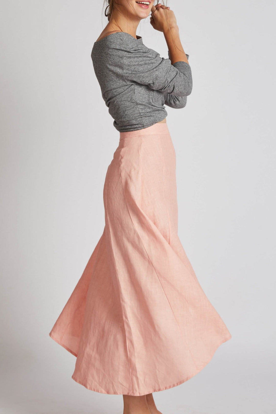 B Label Sail High Low Skirt