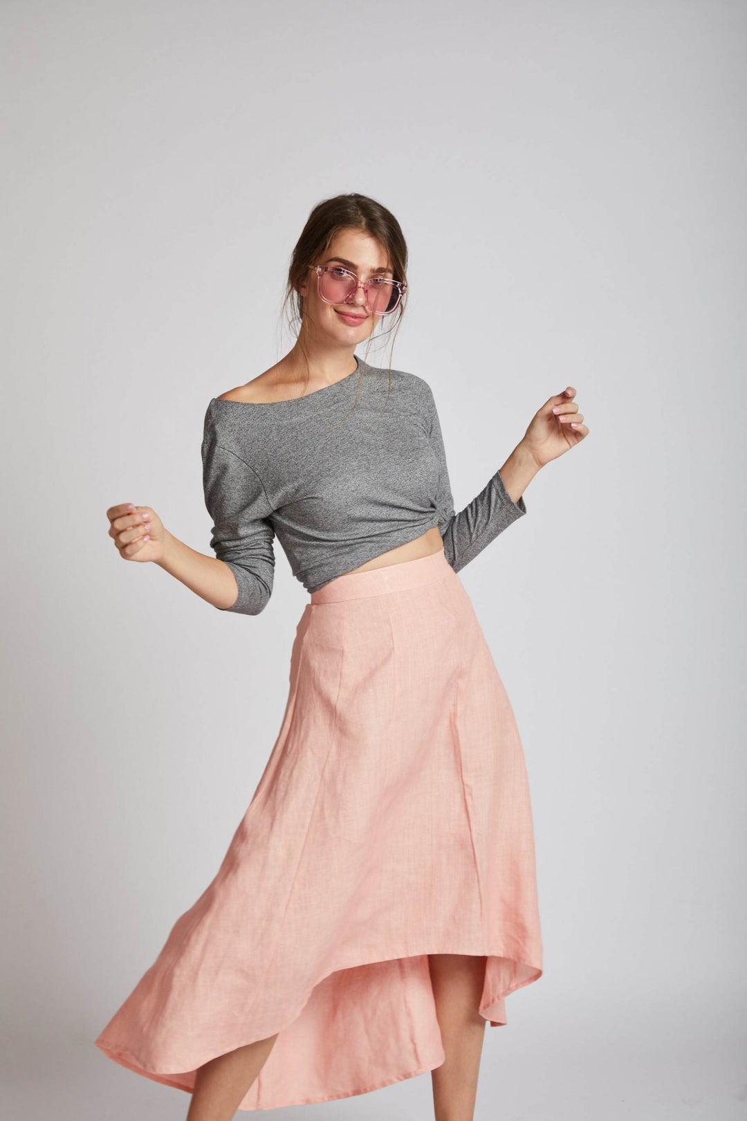 B Label Sail High Low Skirt
