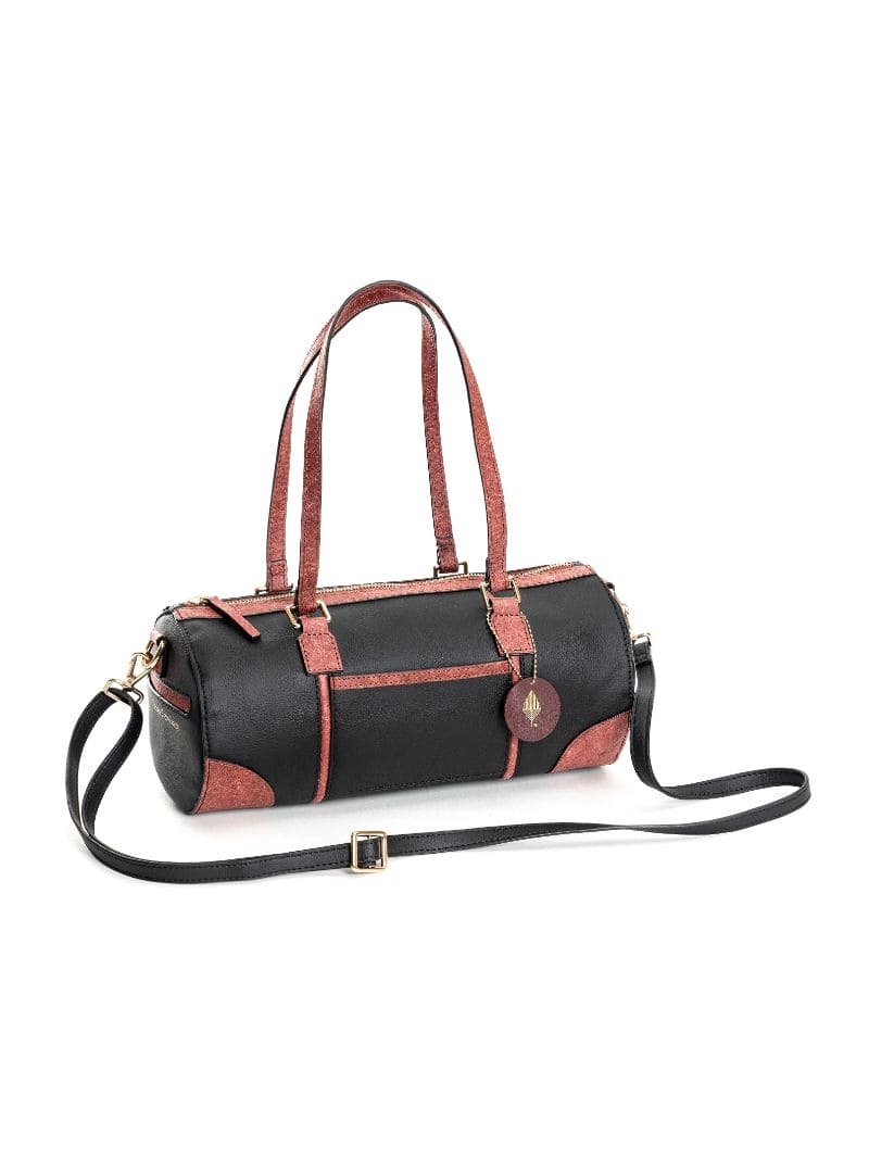 Salacia - black & madder red duffle bag