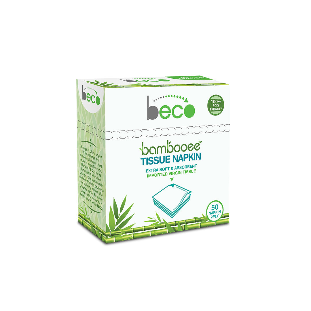 Ecosattva (Beco) Beco Bamboee Serving Napkins - 2 Ply X 50 PCS - Pack of 3
