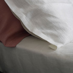 Pravaah Shwet - pure white hemp bedsheet set