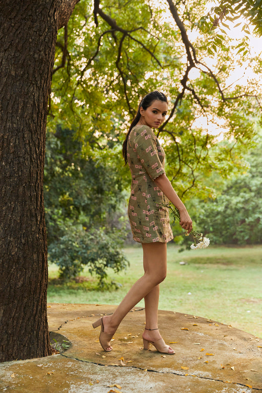 Hopeful soul short dress in linen