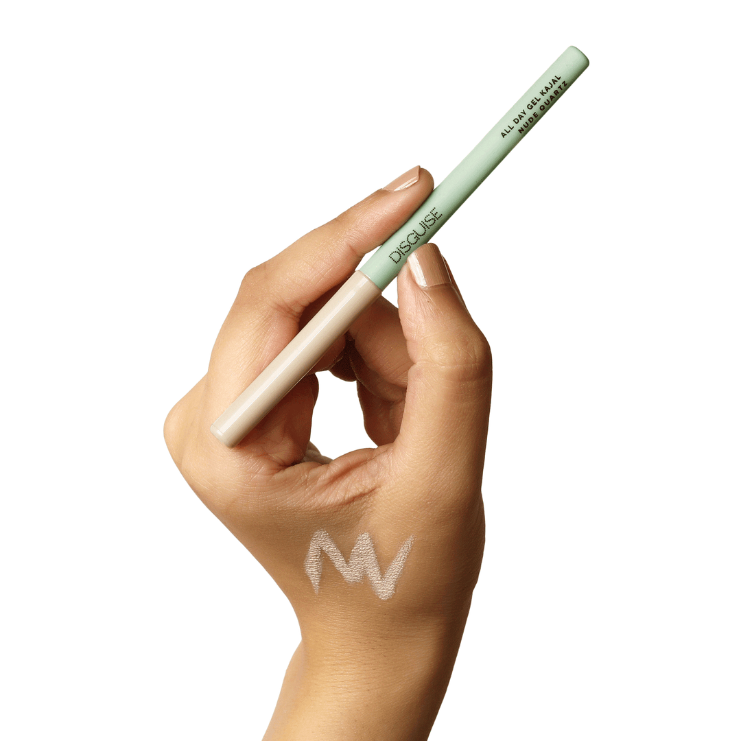 Disguise Cosmetics All Day Gel Kajal Nude Quartz: SMUDGEPROOF | INTENSE COLOR | OPTHALMOLOGICALLY TESTED | 0.35 gm