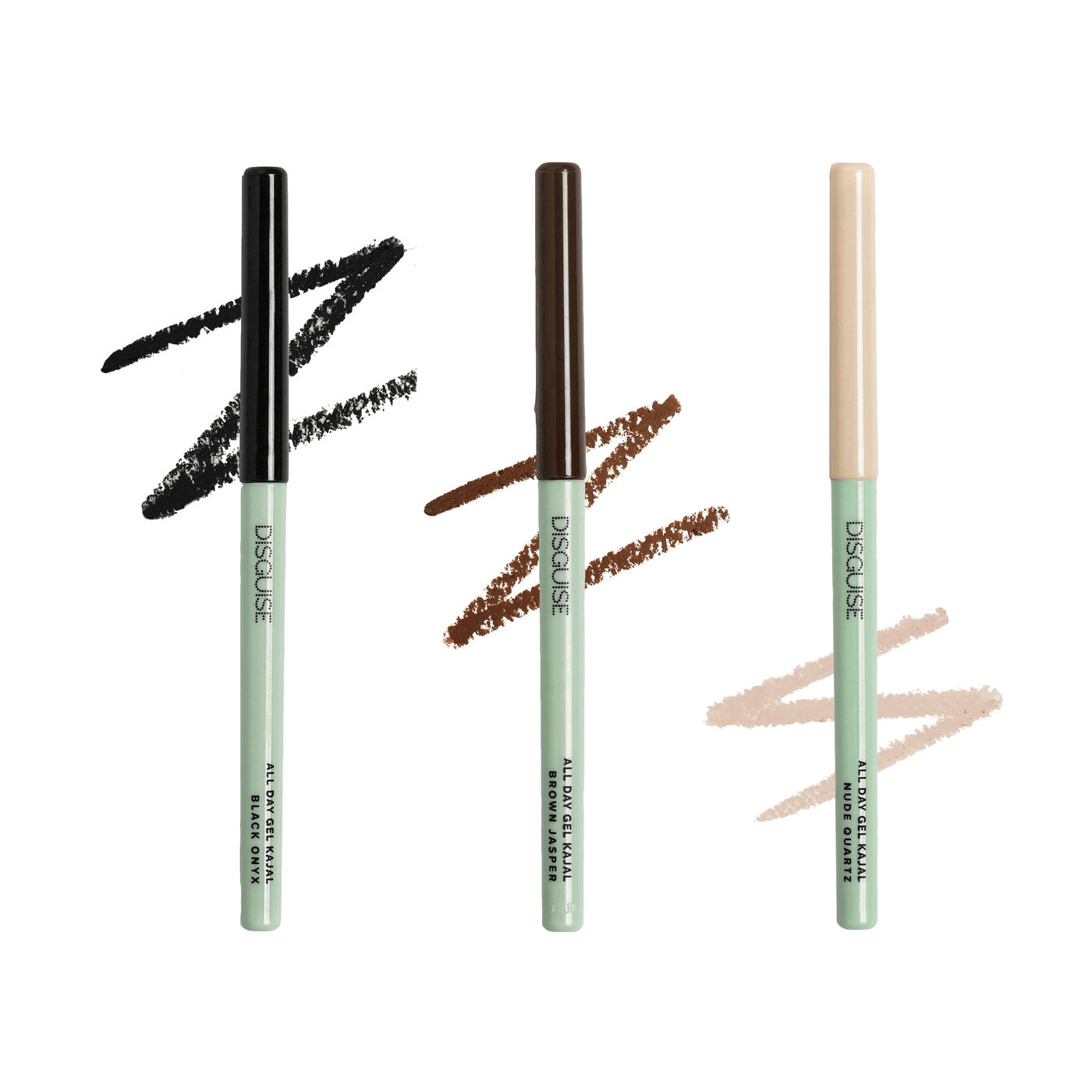 All Day Gel Kajal Black, Brown and Nude Combo: Smudge proof| Intense Color | ophthalmology Tested | 0.35 gm