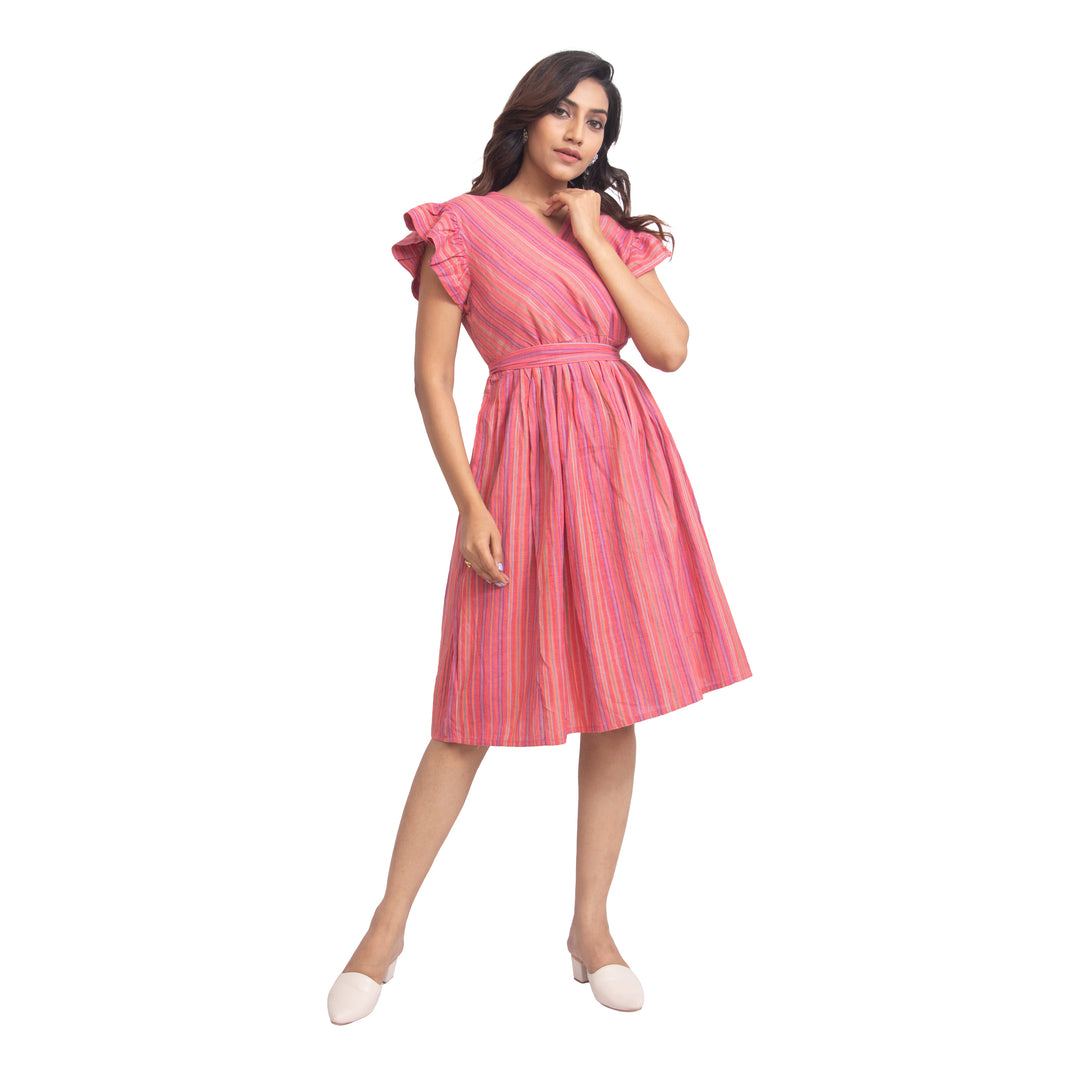 Agati Design Soma Pink Yarn Dyed Tunic