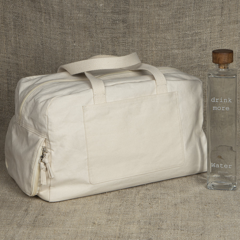 Akiiko Workout Duffel Bag | Cotton Canvas, Natural