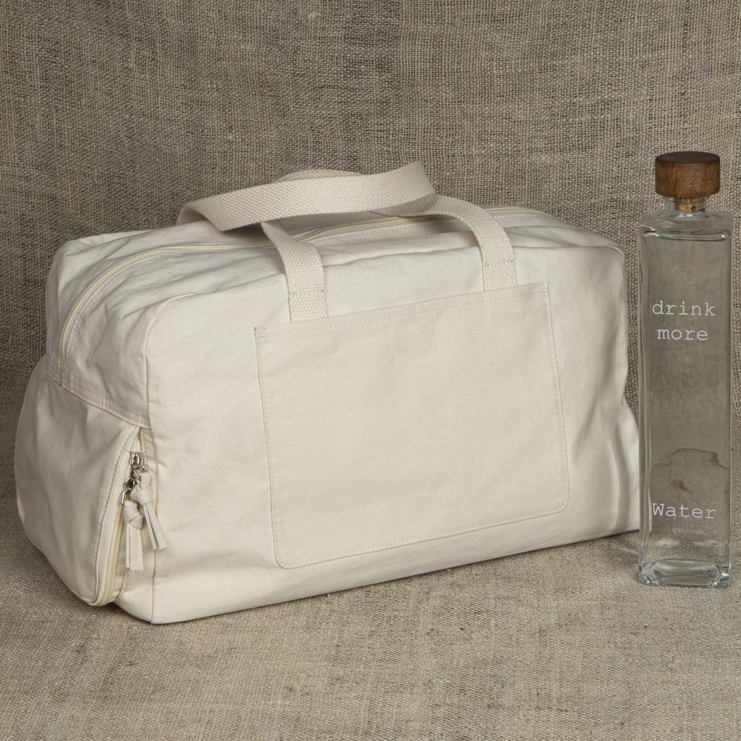 Akiiko Workout Duffel Bag | Cotton Canvas, Natural