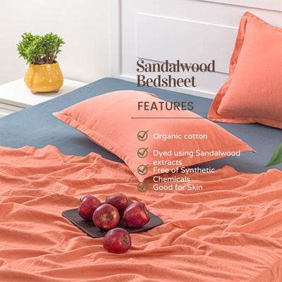 The King Of Good Scents Sandalwood Bedsheet - Peach