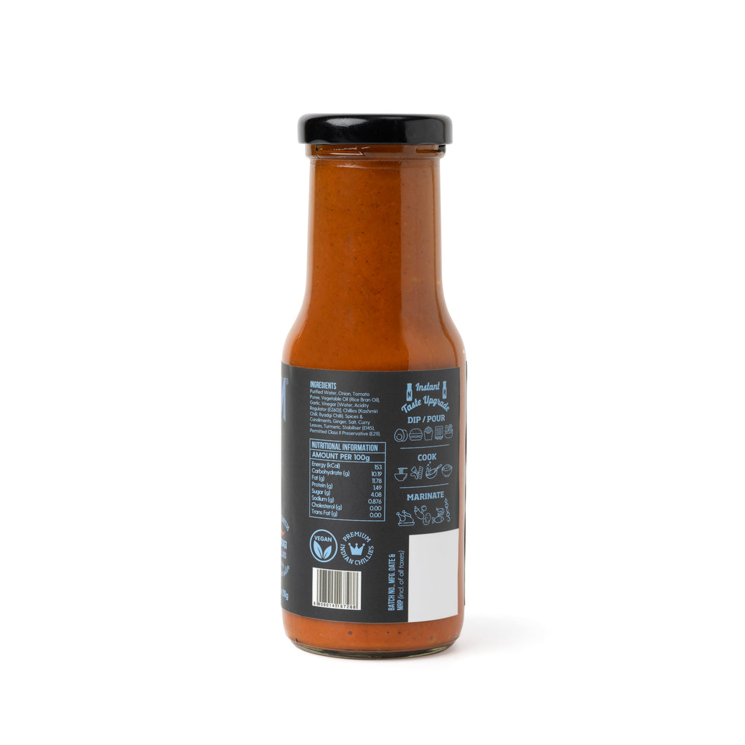 Naagin Sauce Indian Hot Sauce- The 65 (230g) | Mildly Spicy | Made with Fresh Vegetables and Premium Byadgi Chillies