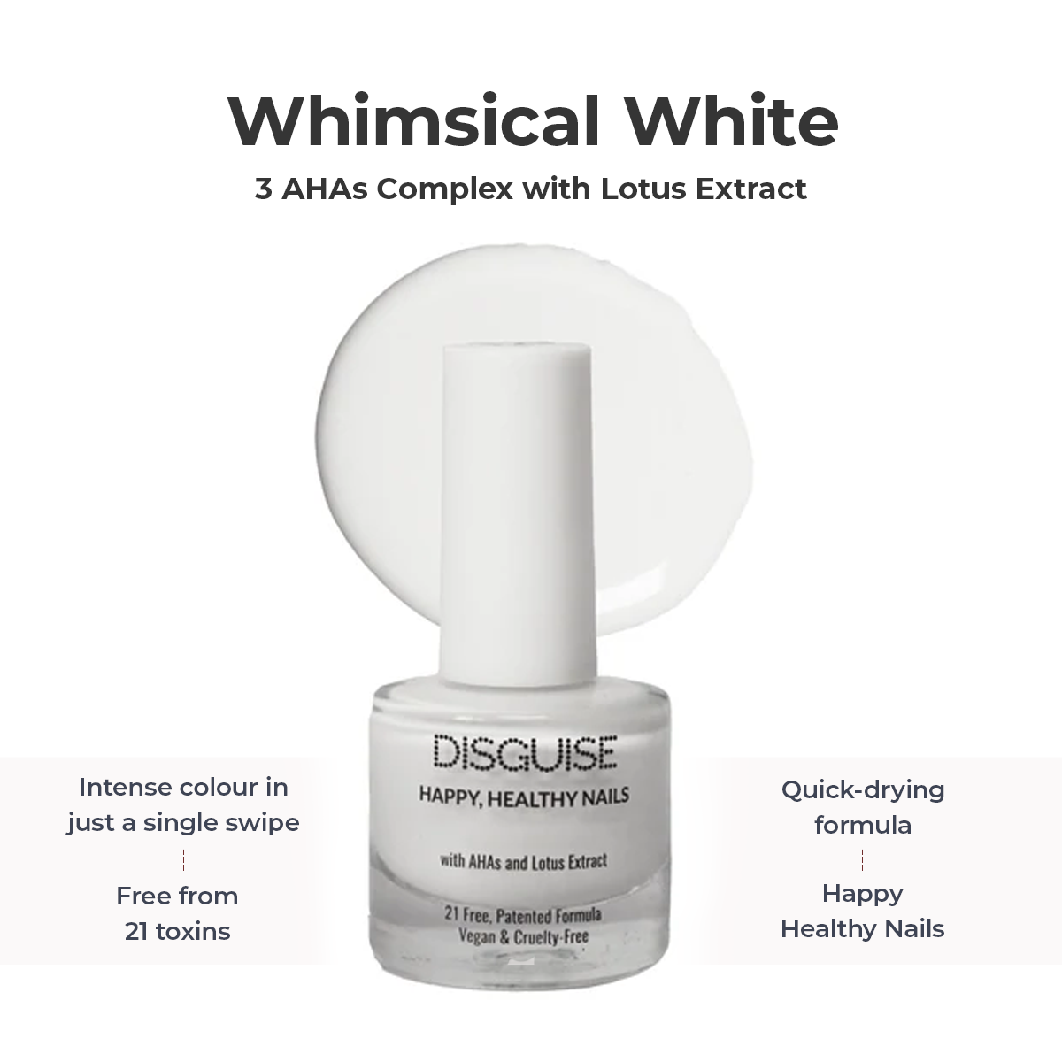 Whimsical White 123, 21 TOXIN FREE | WITH AHA & LOTUS EXTRACT | INTENSE COLOR | 9 ml