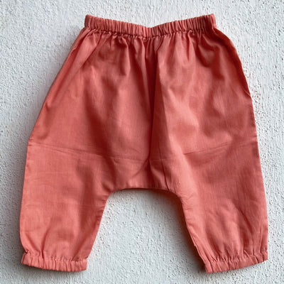 Unisex Organic Koi Peach Print Angrakha Top + Pants