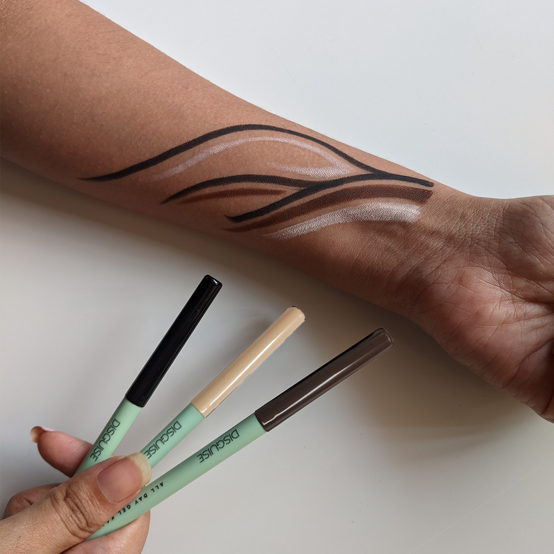 Disguise Cosmetics All Day Gel Kajal Black, Brown and Nude Combo: Smudge proof| Intense Color | ophthalmology Tested | 0.35 gm