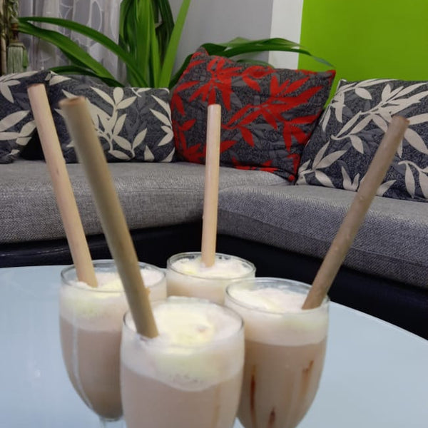 Bamboology Trends Reusable Bamboo straws Pack of 4 With Straw Cleaner