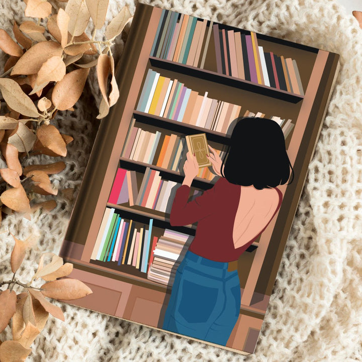 A5 Handcrafted Indian Inspirational notebook/Diary with 200 Illustrated Mill Paper Pages for Your Creative Journey - Female 2 - Suspire