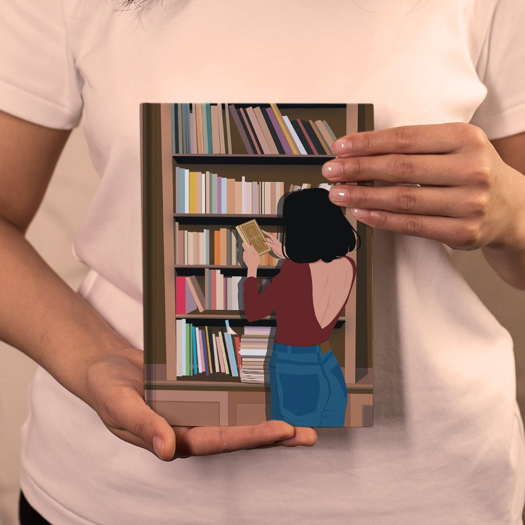 A5 Handcrafted Indian Inspirational notebook/Diary with 200 Illustrated Mill Paper Pages for Your Creative Journey - Female 2 - Suspire