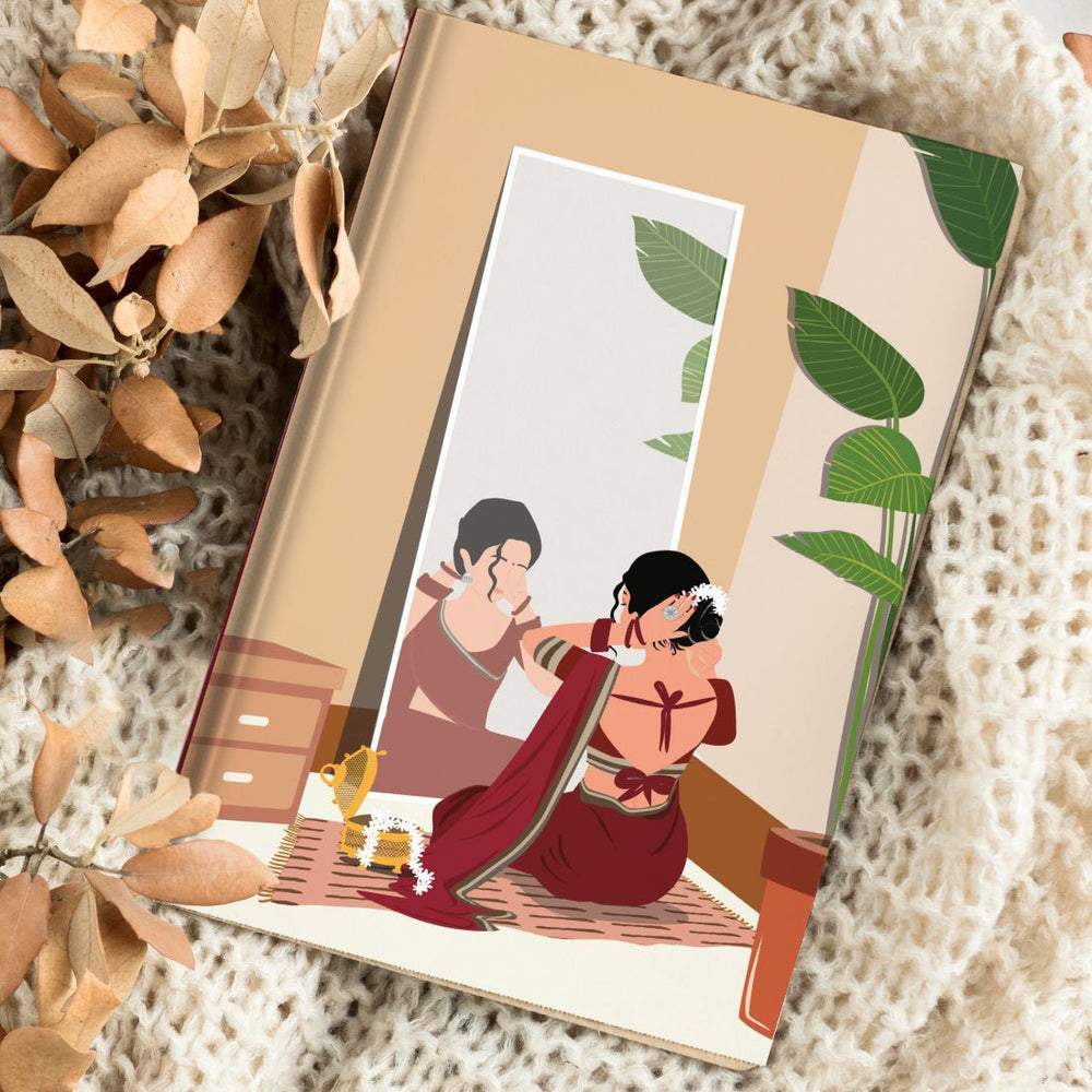 The Whimsical Artist A5 Handcrafted Indian Inspirational notebook/Diary with 200 Illustrated Mill Paper Pages for Your Creative Journey - Female 3