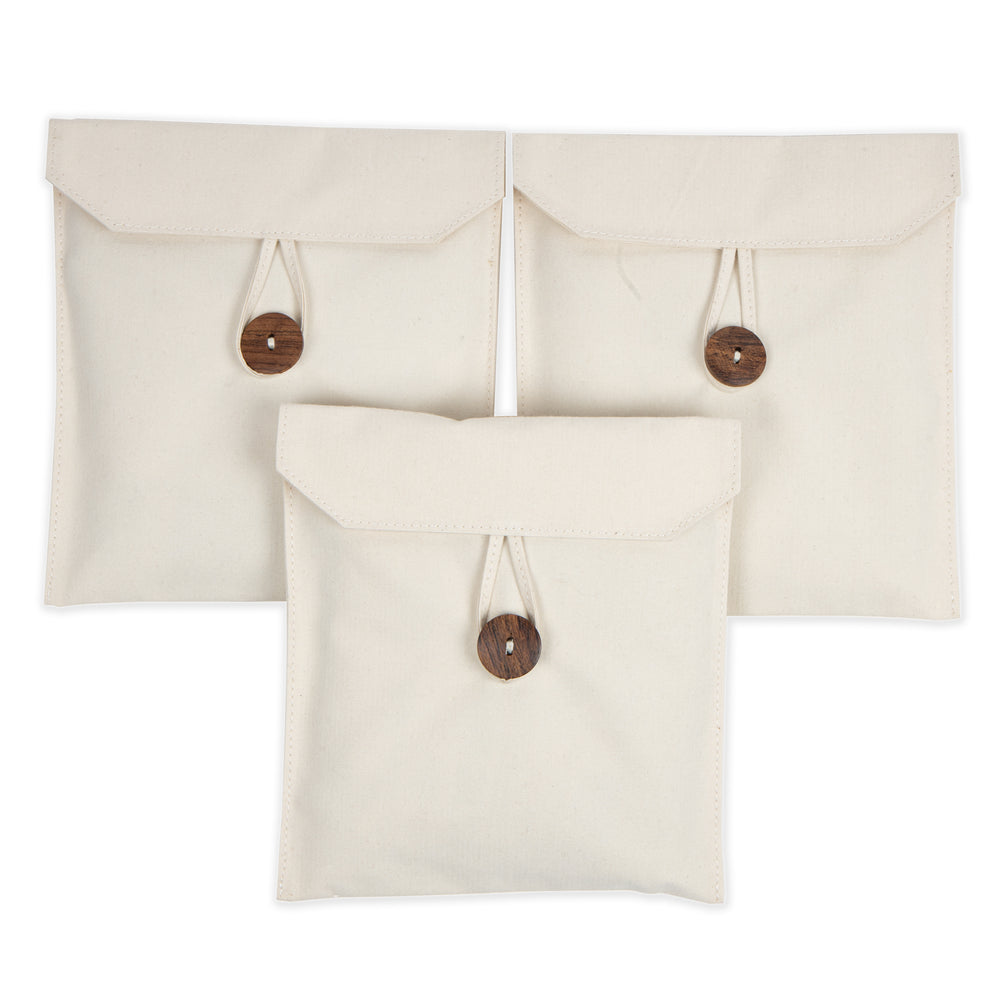 Akiiko Sandwich Bags | Cotton Canvas | Pack of 3