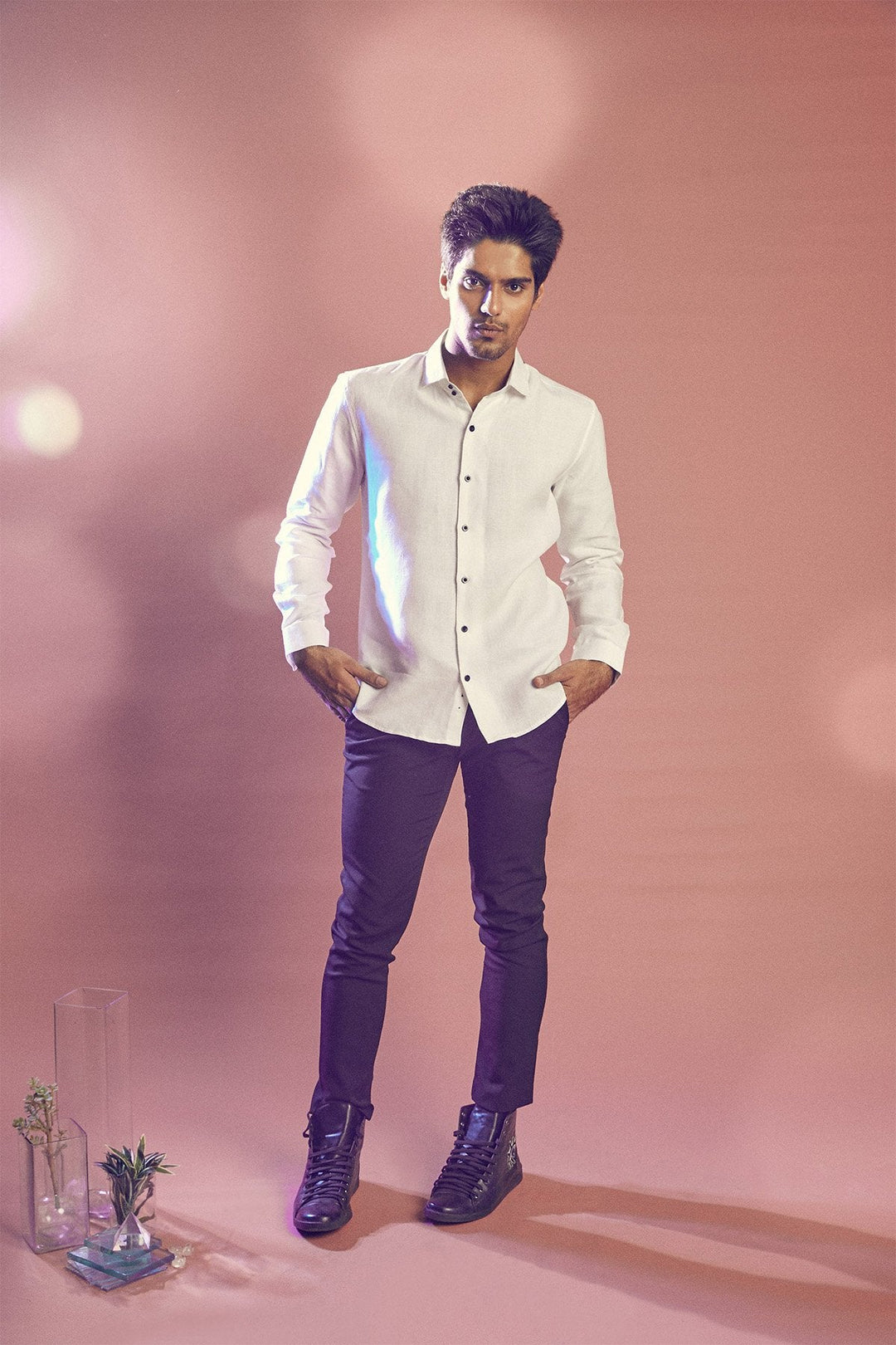 B Label Aglow High Collar Shirt