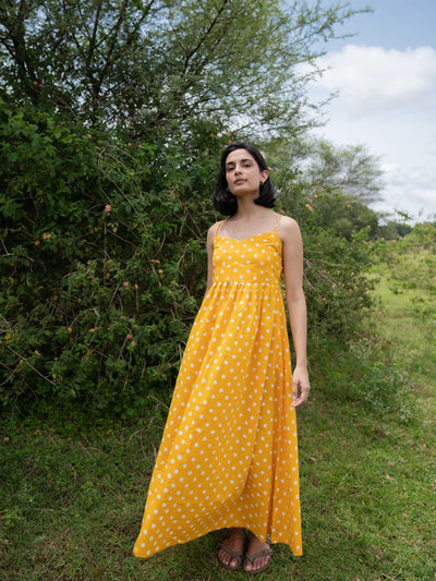 Alice Yellow Polka dress