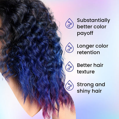 Anveya Moroccan Blue Semi Permanent Hair Color, 100ml - Suspire