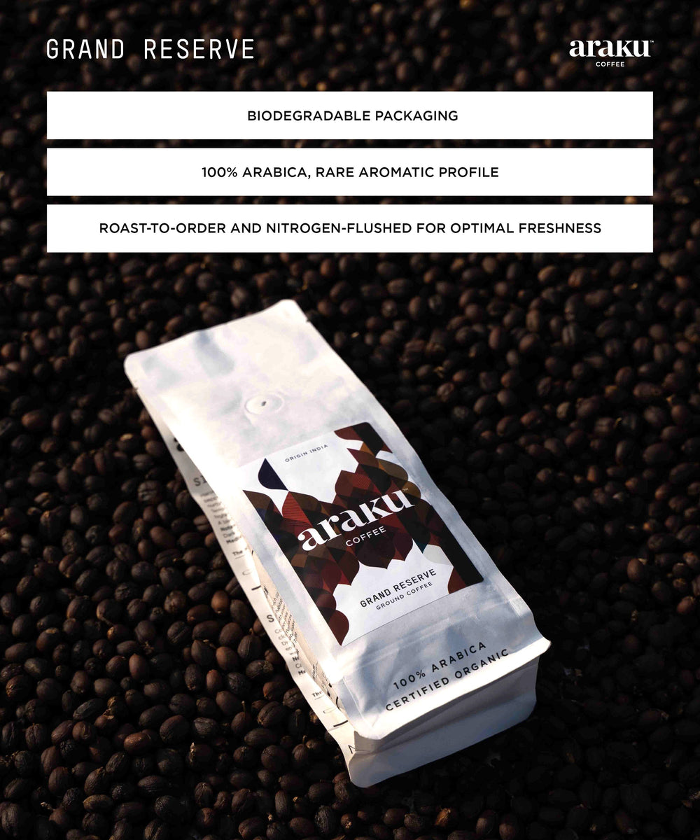 ARAKU Coffee - Medium Roast Specialty Coffee - Grand Reserve - 250 g | Made with freshly roasted 100% Arabica Coffee beans