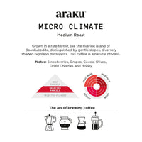 ARAKU Coffee - Medium Roast Specialty Coffee - Micro Climate - 250 g | Made with freshly roasted 100% Arabica Coffee beans