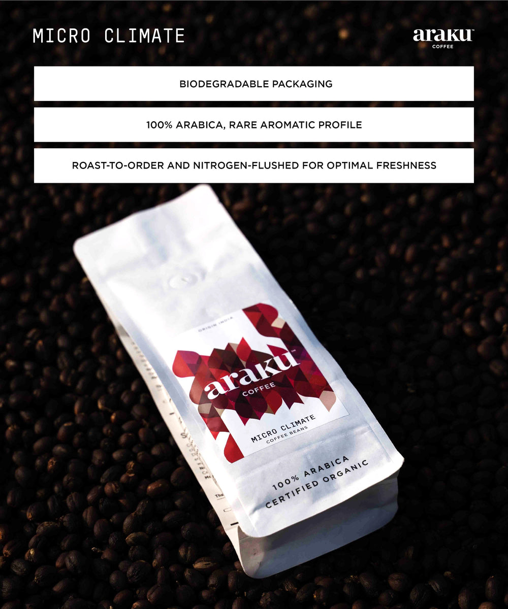 ARAKU Coffee - Medium Roast Specialty Coffee - Micro Climate - 250 g | Made with freshly roasted 100% Arabica Coffee beans