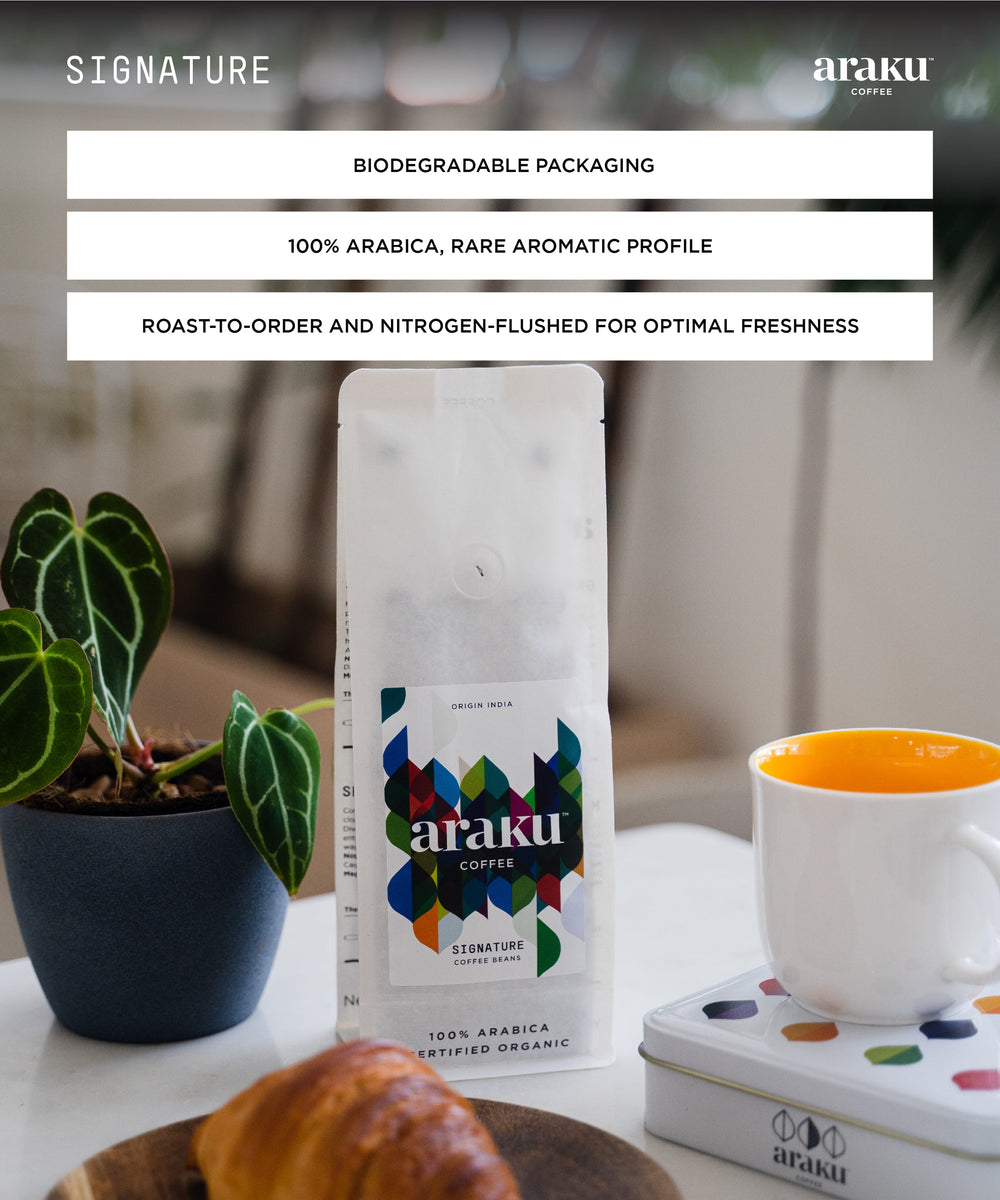 ARAKU Coffee - Medium Roast Specialty Coffee - Signature - 250 g | Made with freshly roasted 100% Arabica Coffee beans