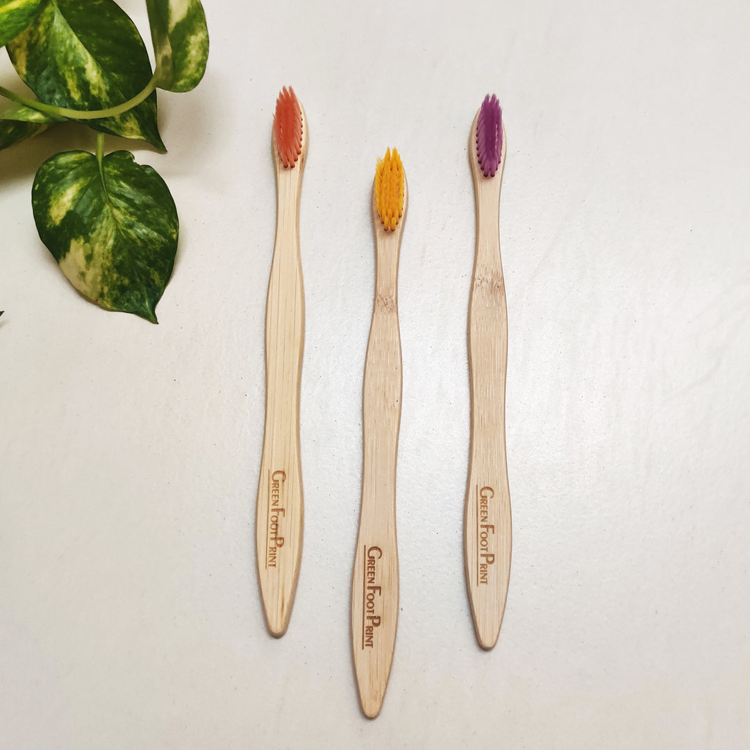 Greenfootprint Natural Bamboo Toothbrush| Pack of 2