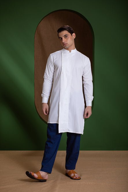 Asymmetric Pintuck detail Men&