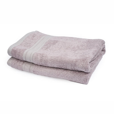 Bamboo Cotton Bath Towels Eco-Friendly Grape Grey - Suspire