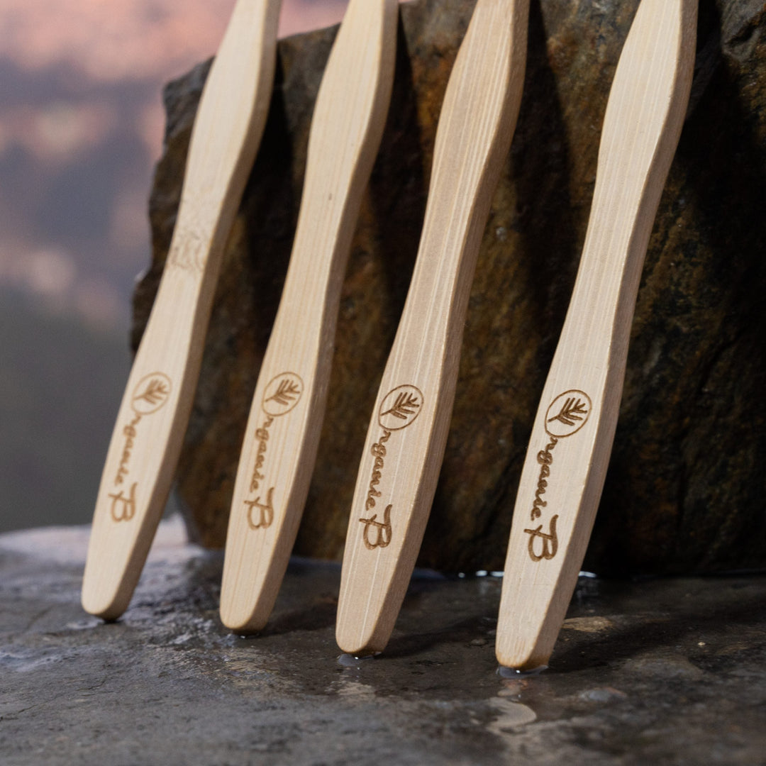 Bamboo Toothbrush Colour Pack 4 Pcs - Suspire
