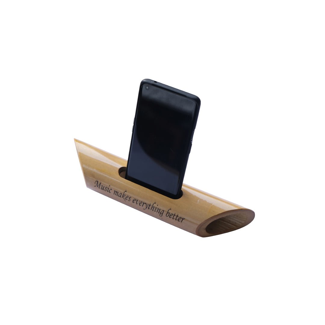 Bamboobeat Sound Amplifier | Music Makes Everything Better | Natural Speaker | Mobile Holder | Office Desk - Suspire