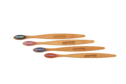 Bambooclean toothbrush family pack | Natural Bamboo | Soft Multicolored Bristles - Suspire