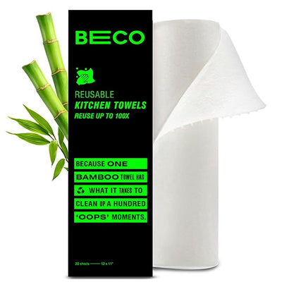 Beco Bamboo Kitchen Towels, 20 sheets Reusable upto 2000 times - Suspire