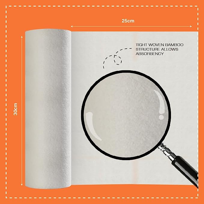 Beco Bamboo Kitchen Towels, 20 sheets Reusable upto 2000 times - Suspire