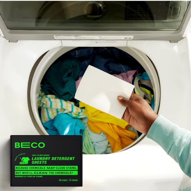 Beco Ecofriendly Laundry Detergent Sheets, 30 Loads, Natural Alternative to Liquid detergent - Suspire