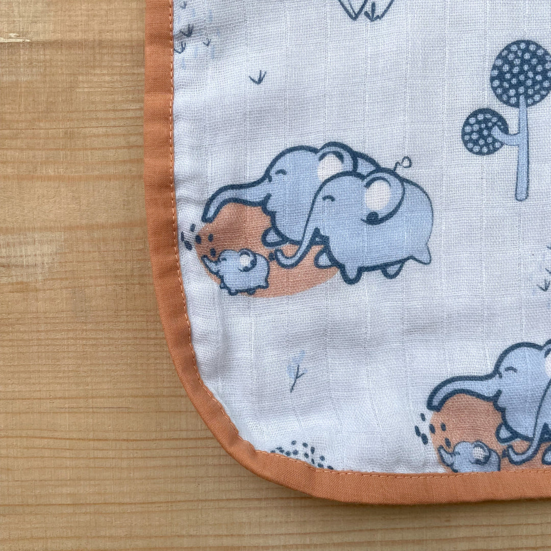 Bib and Blurp Cloth Set( Elephant Print) - Suspire