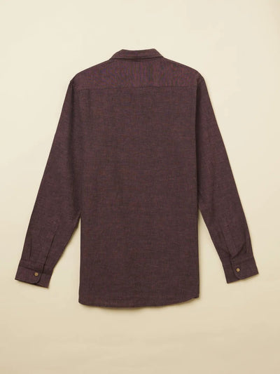 Black and Mauve Handloom Shirt - Suspire