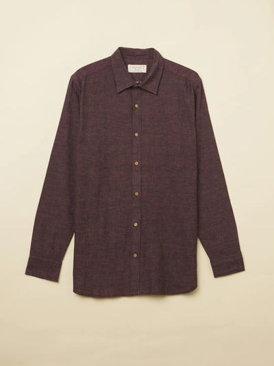 Black and Mauve Handloom Shirt - Suspire