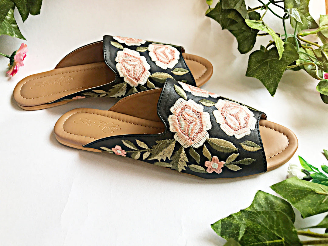 Black Fuax leather Loafers - Suspire