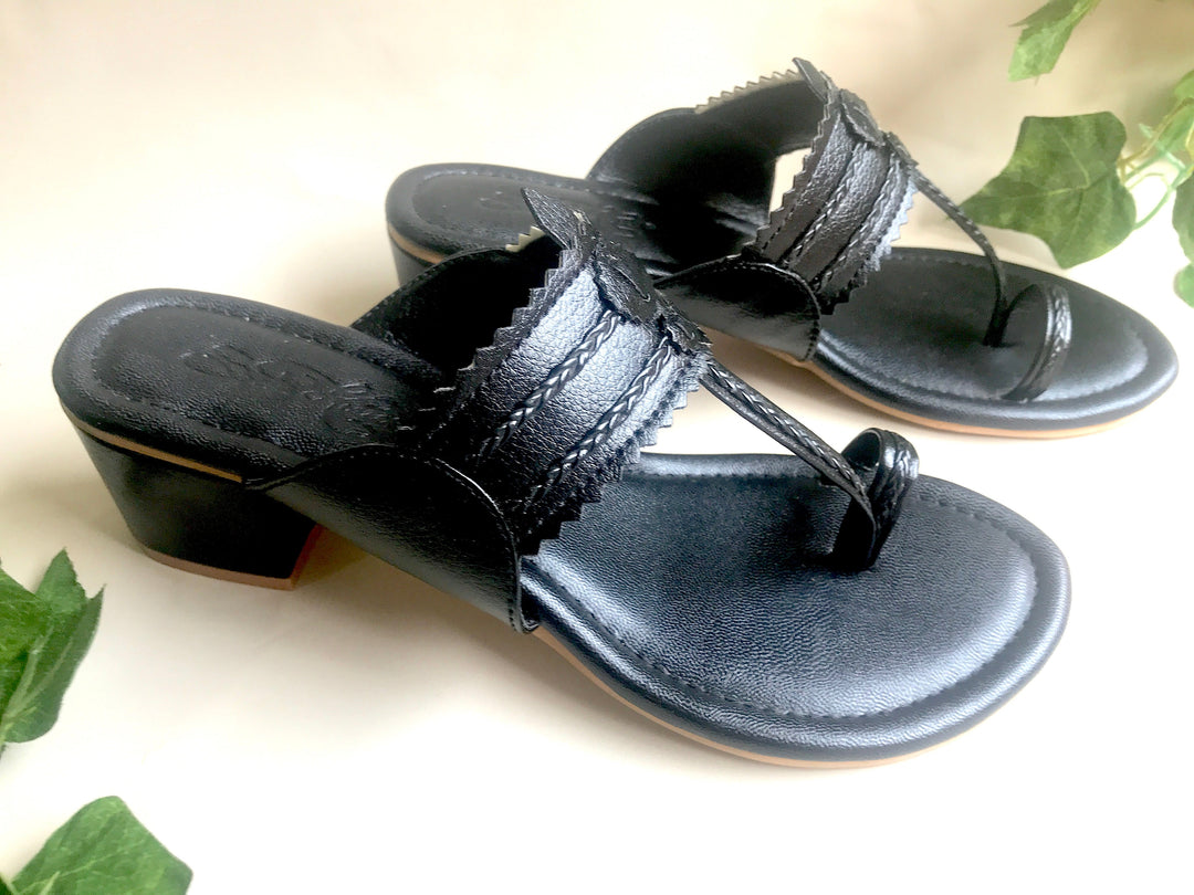 Black Kolapuri - 2 Inch Heels - Suspire