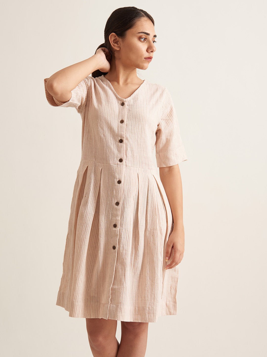 Box pleat shirt dress - Suspire