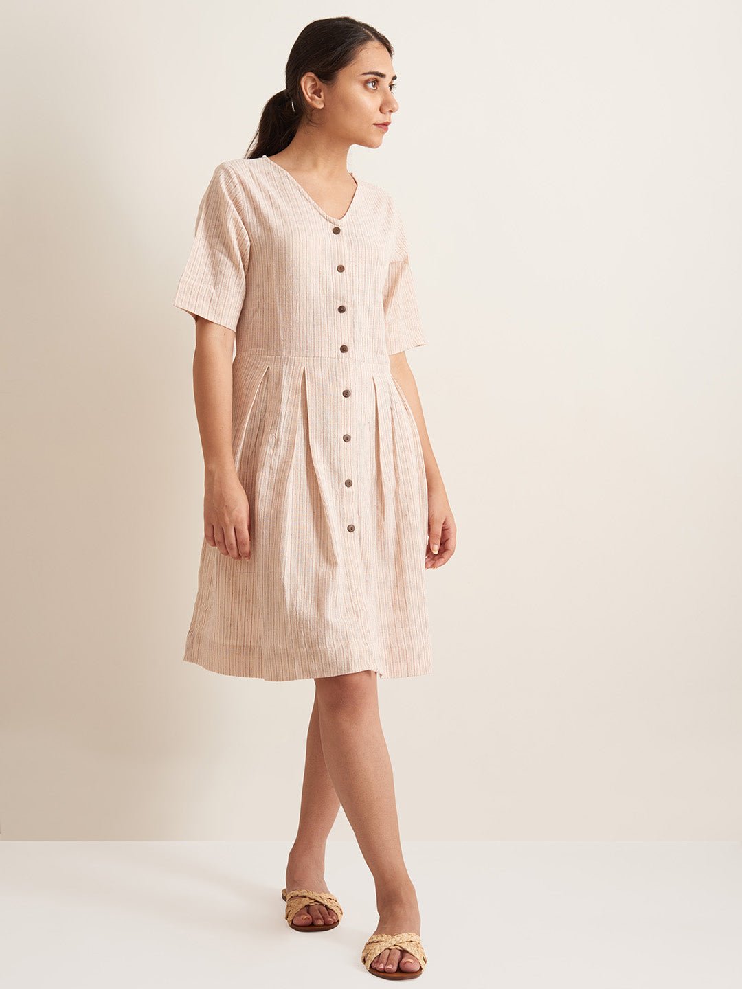 Box pleat shirt dress - Suspire