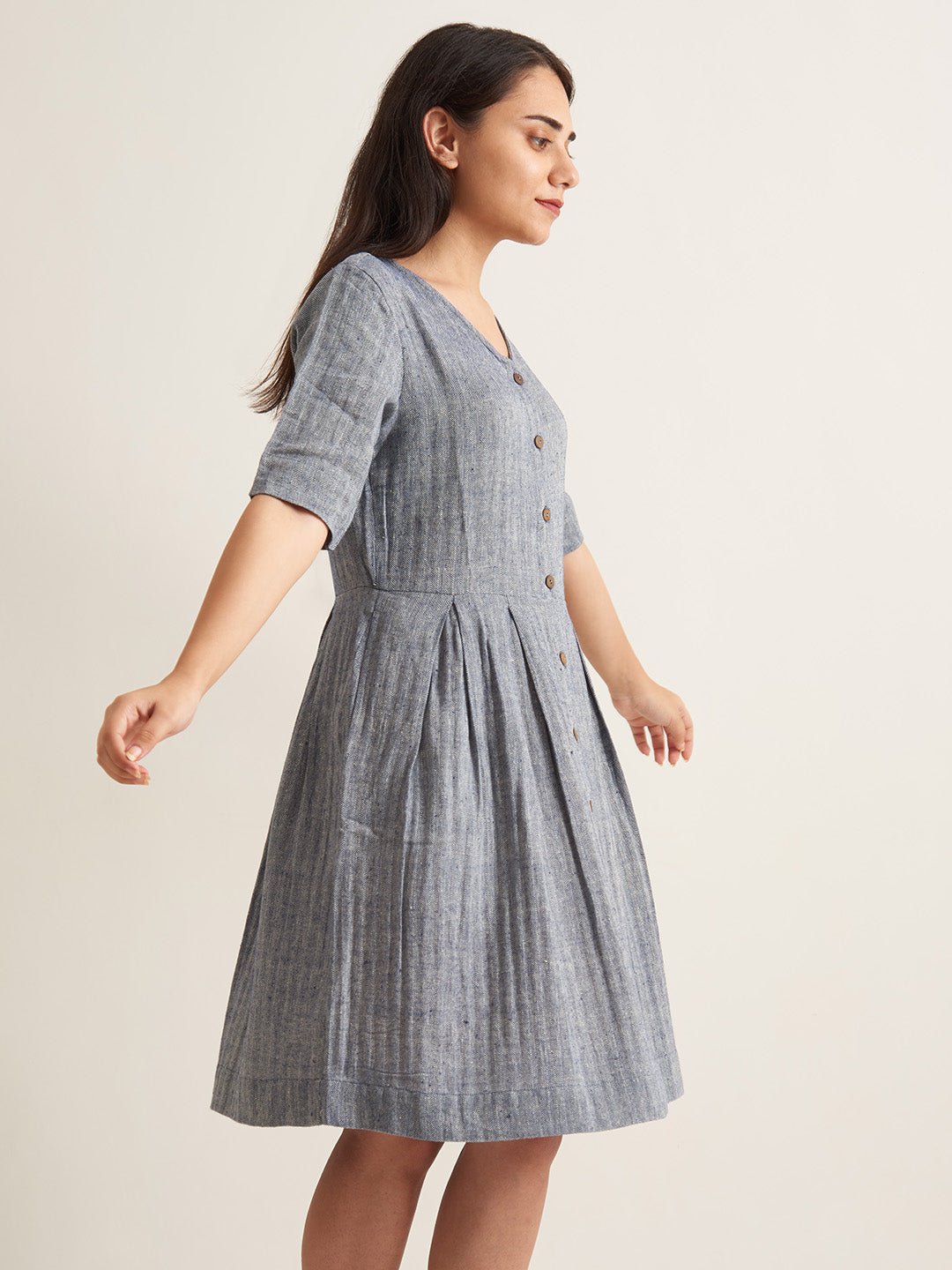 Box pleat shirt dress - Suspire