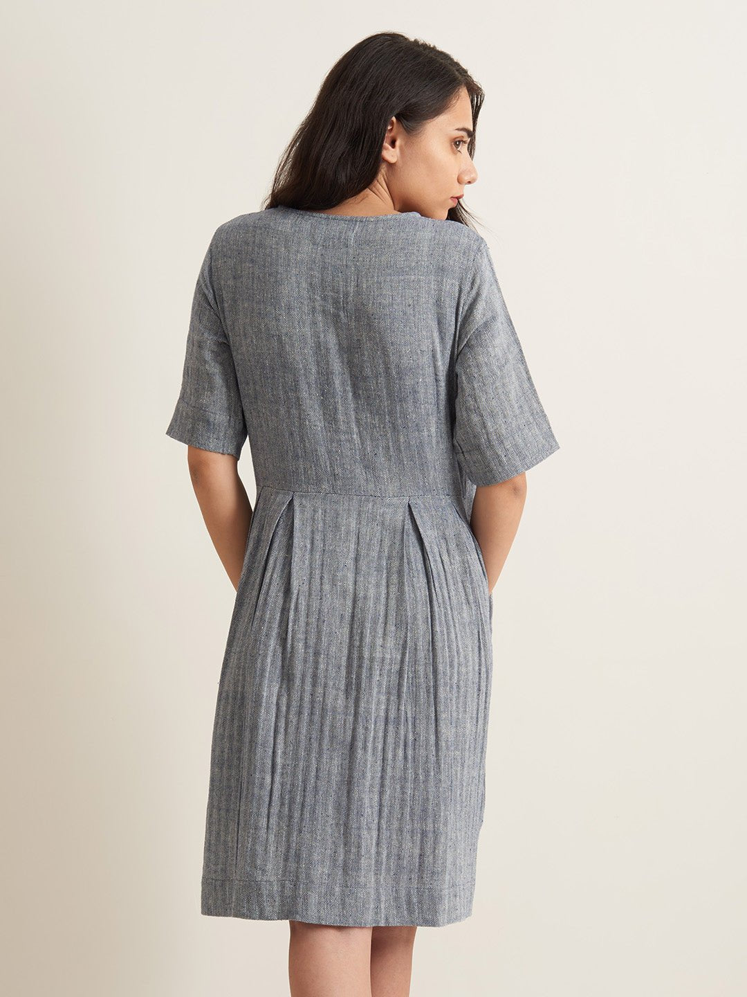 Box pleat shirt dress - Suspire