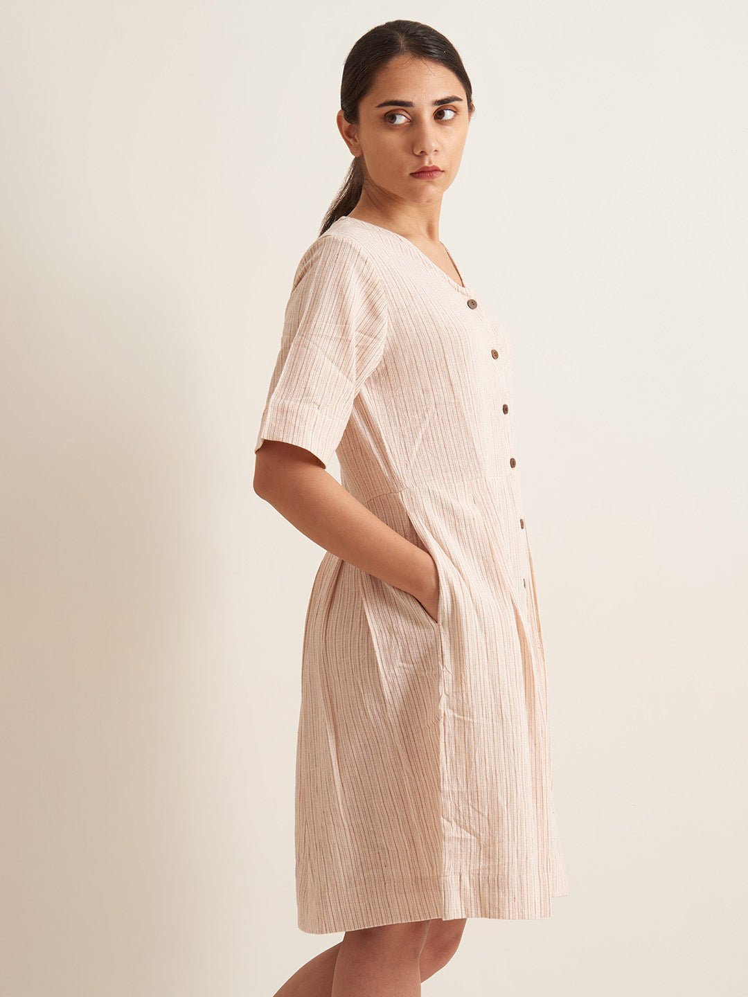 Box pleat shirt dress - Suspire