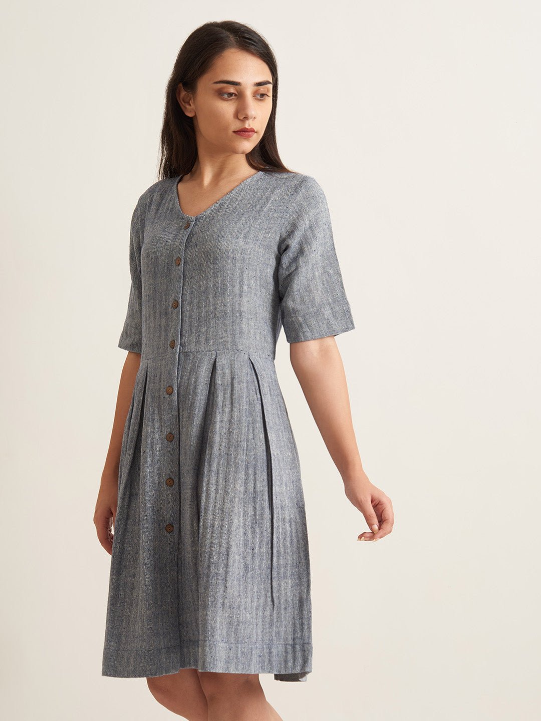 Box pleat shirt dress - Suspire