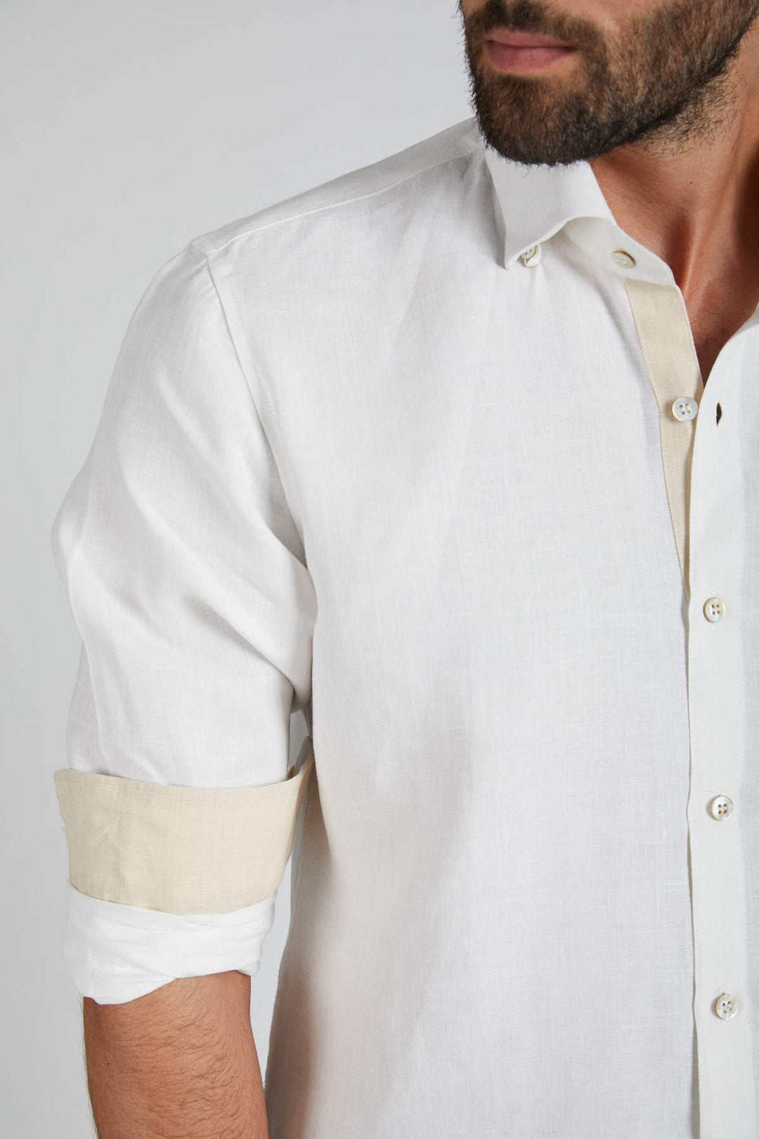 Breath Contrast Trim Shirt - Suspire