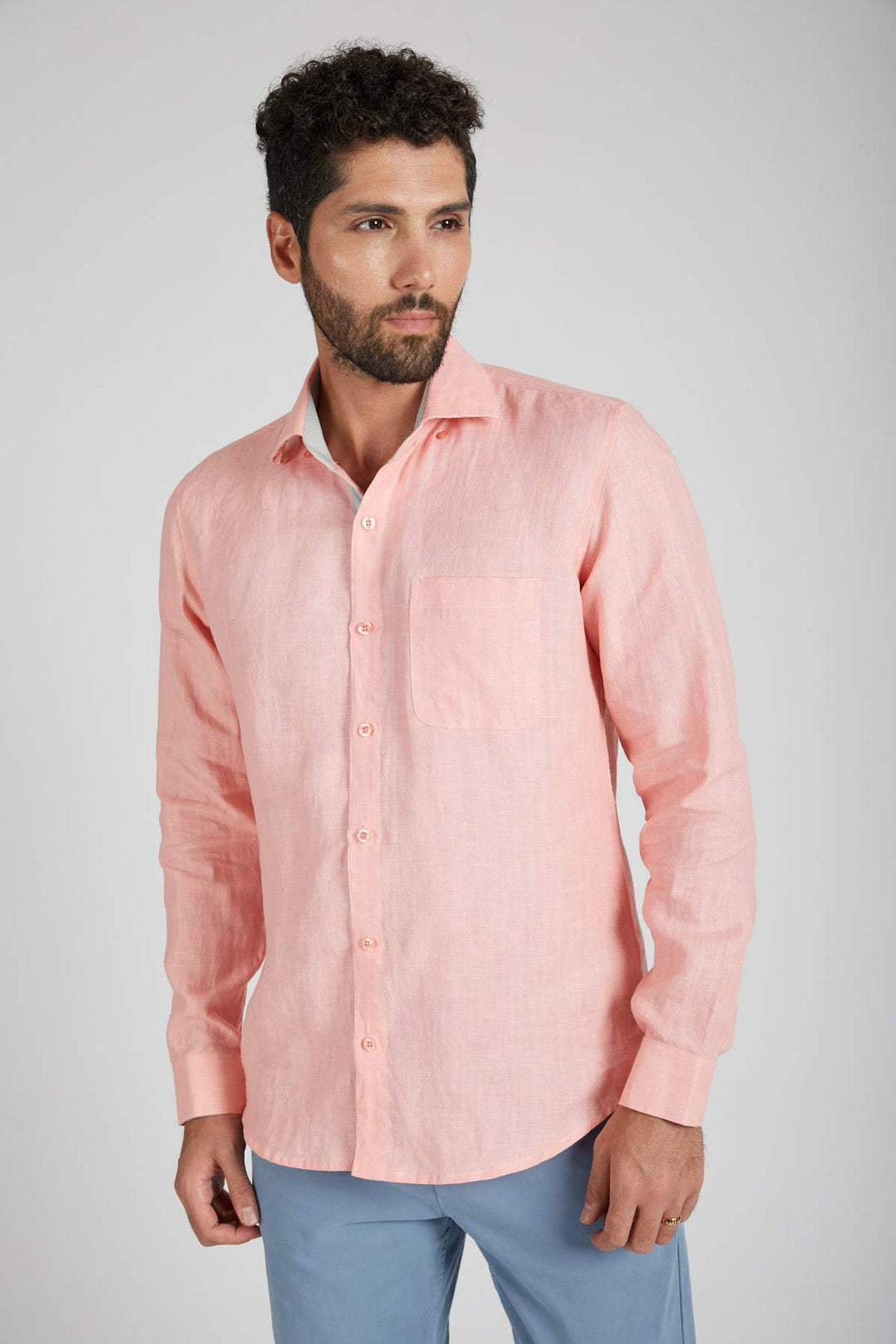 Breath Contrast Trim Shirt - Suspire